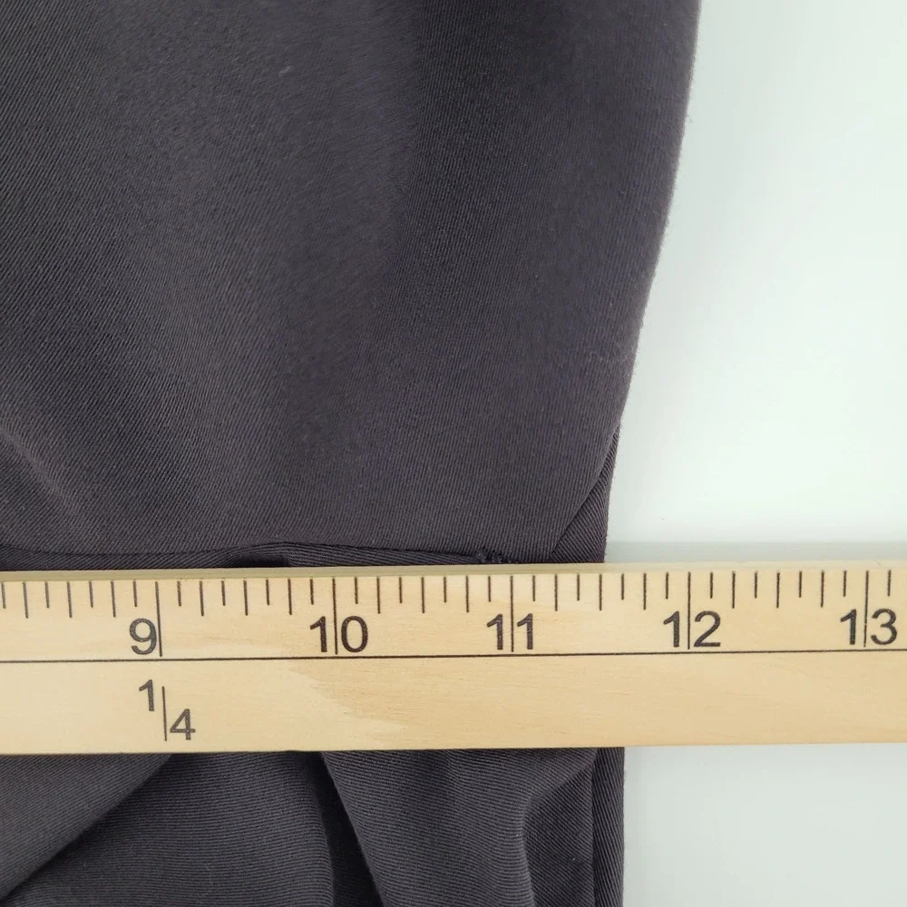 Van Heusen Flex Mens Straight Fit Dress Pants 34x34 Black Flat Front Office Wear